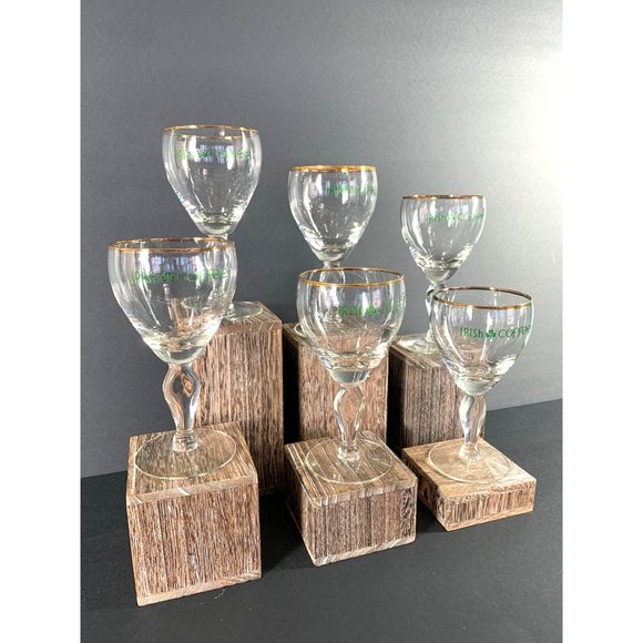 Vintage Stemmed Irish Coffee Wine Cordials - Picture 4 of 7